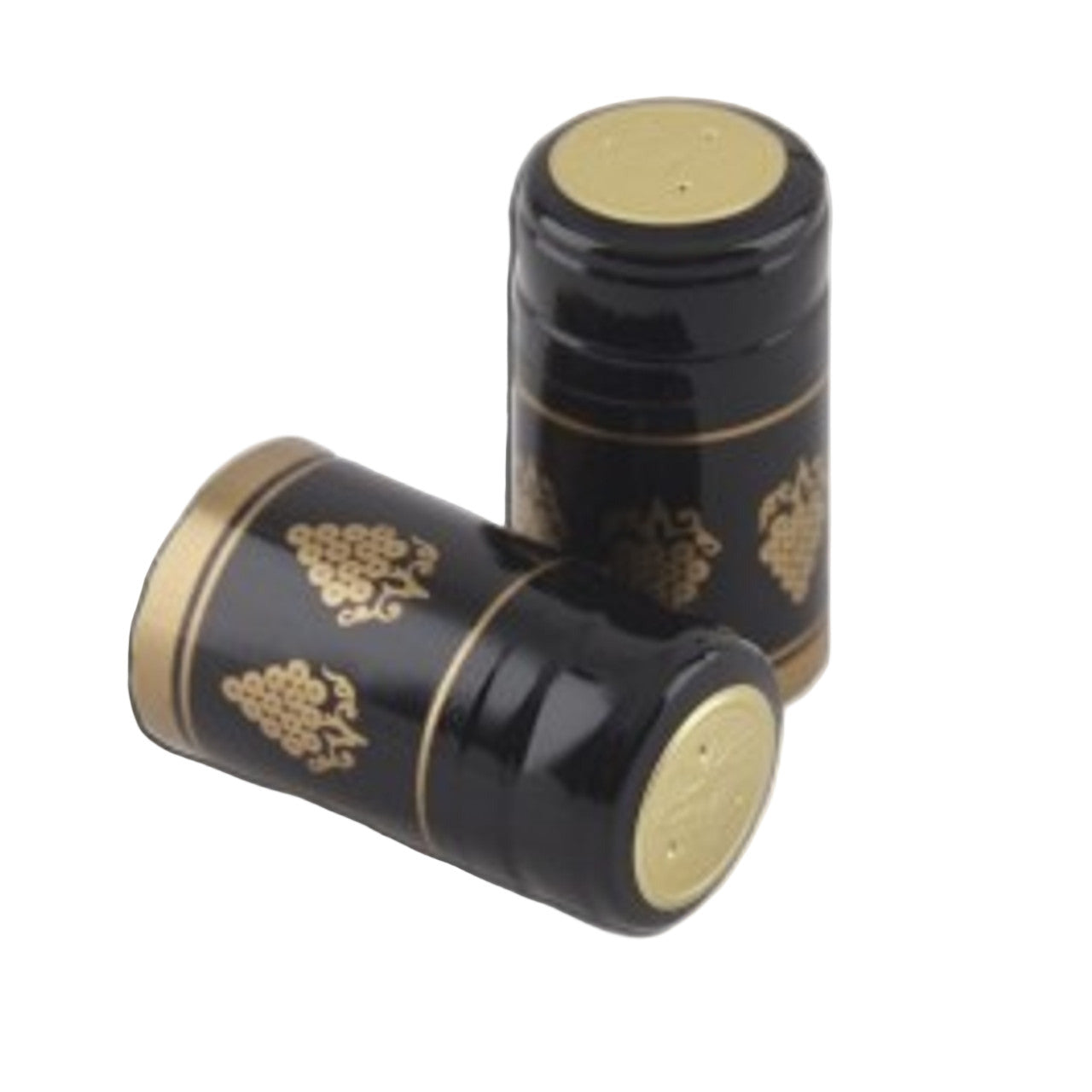 Black With Gold Grapes PVC Capsules