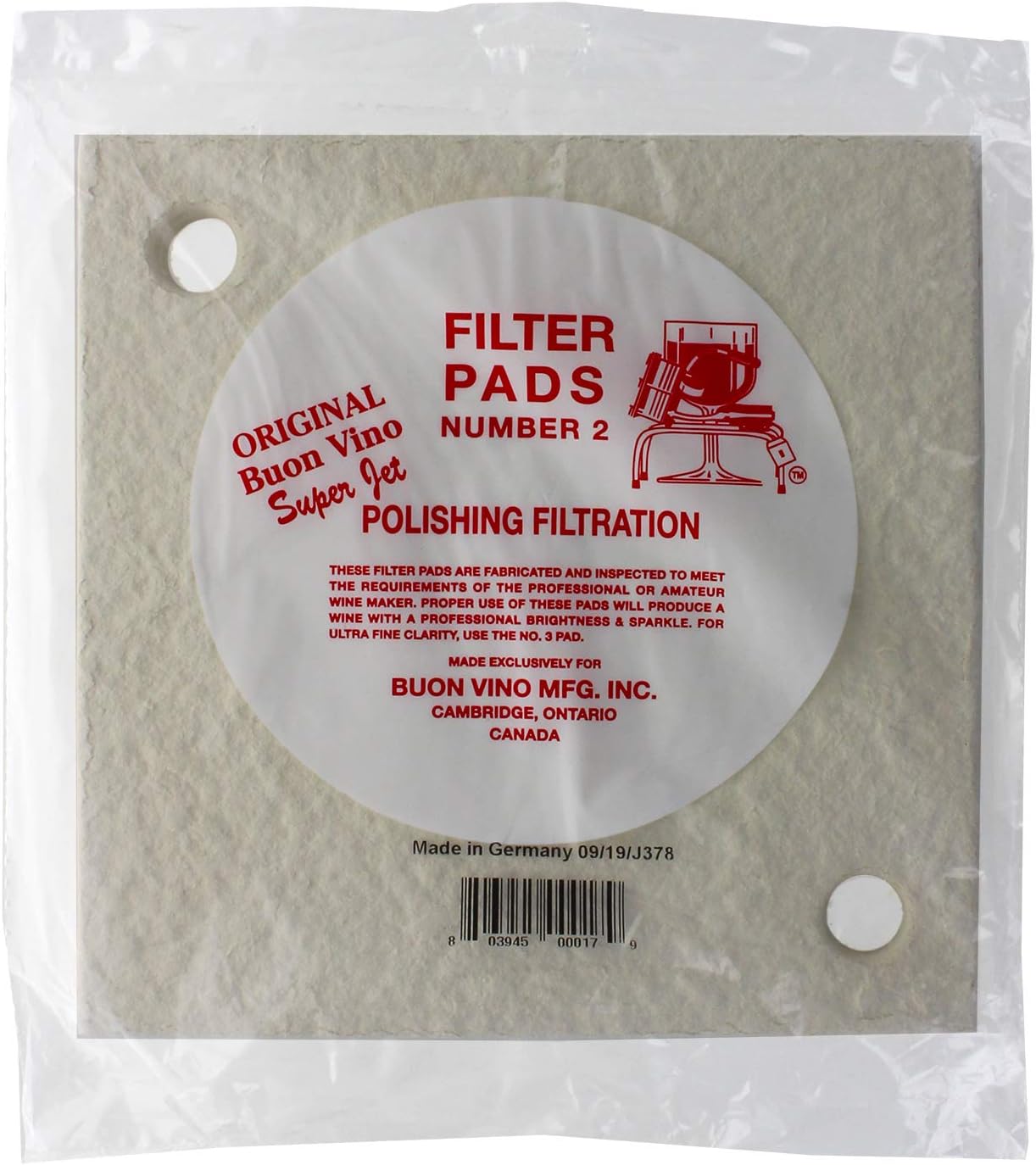 Buon Vino Super Jet Filter Pads #2 Polish