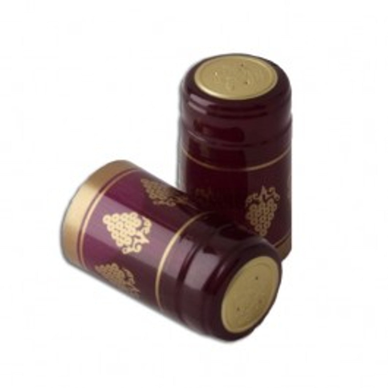 Maroon with Gold Grapes PVC Capsules