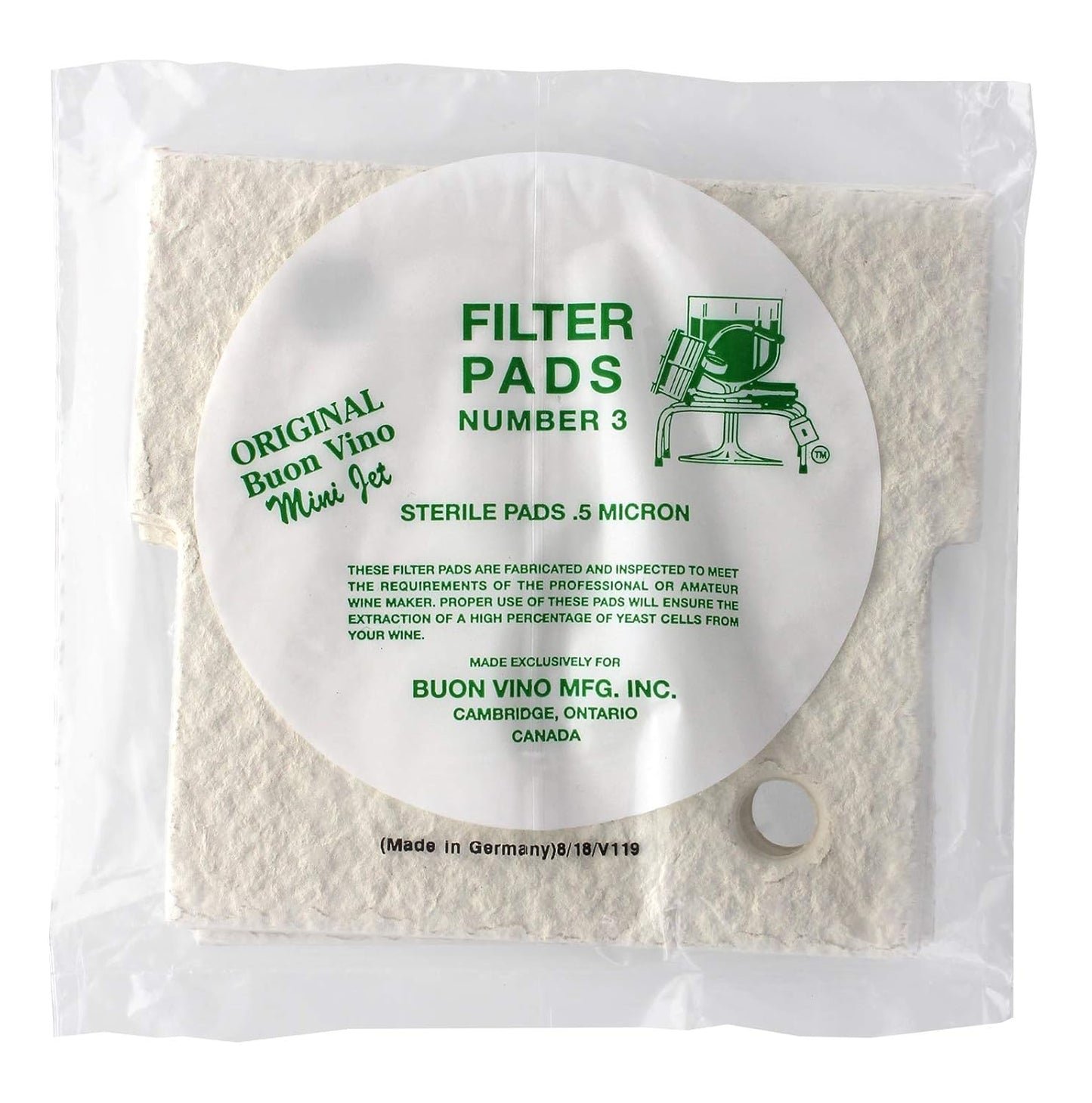 Mini Jet Filter Pads #3 Sterile